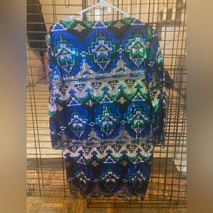 Zara blue sequin dress